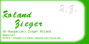 roland zieger business card
